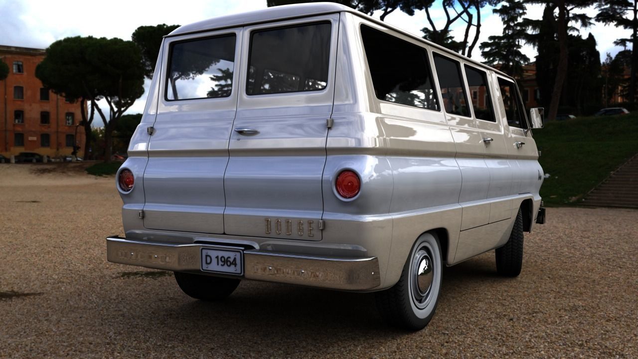 DODGE A100 COMPACT WINDOW  1964 3D model_7