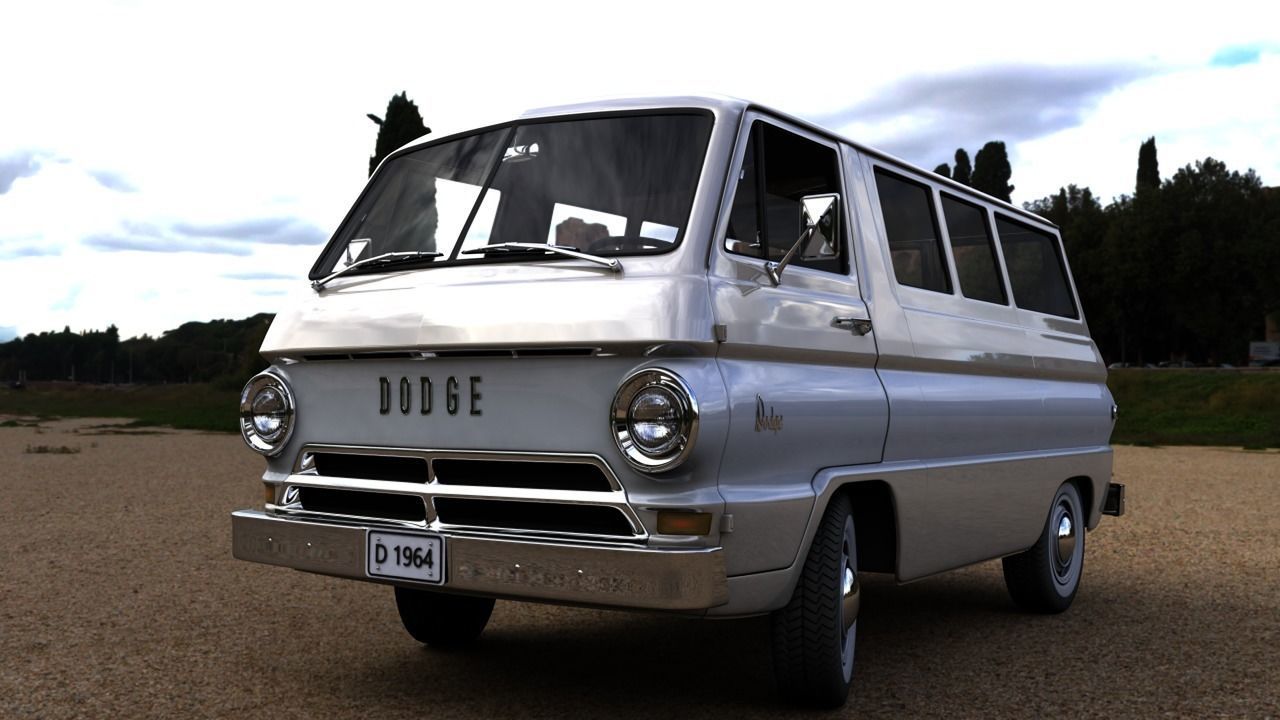 DODGE A100 COMPACT WINDOW  1964 3D model_4