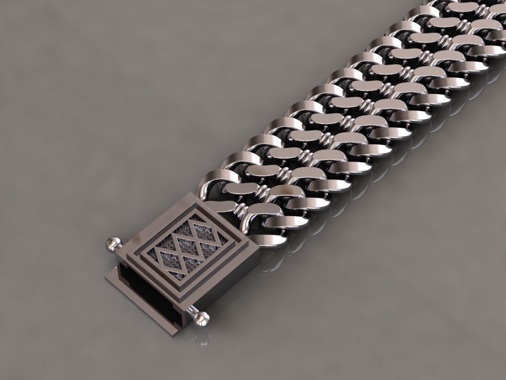 Chain Bracelets 23 3D print model_4