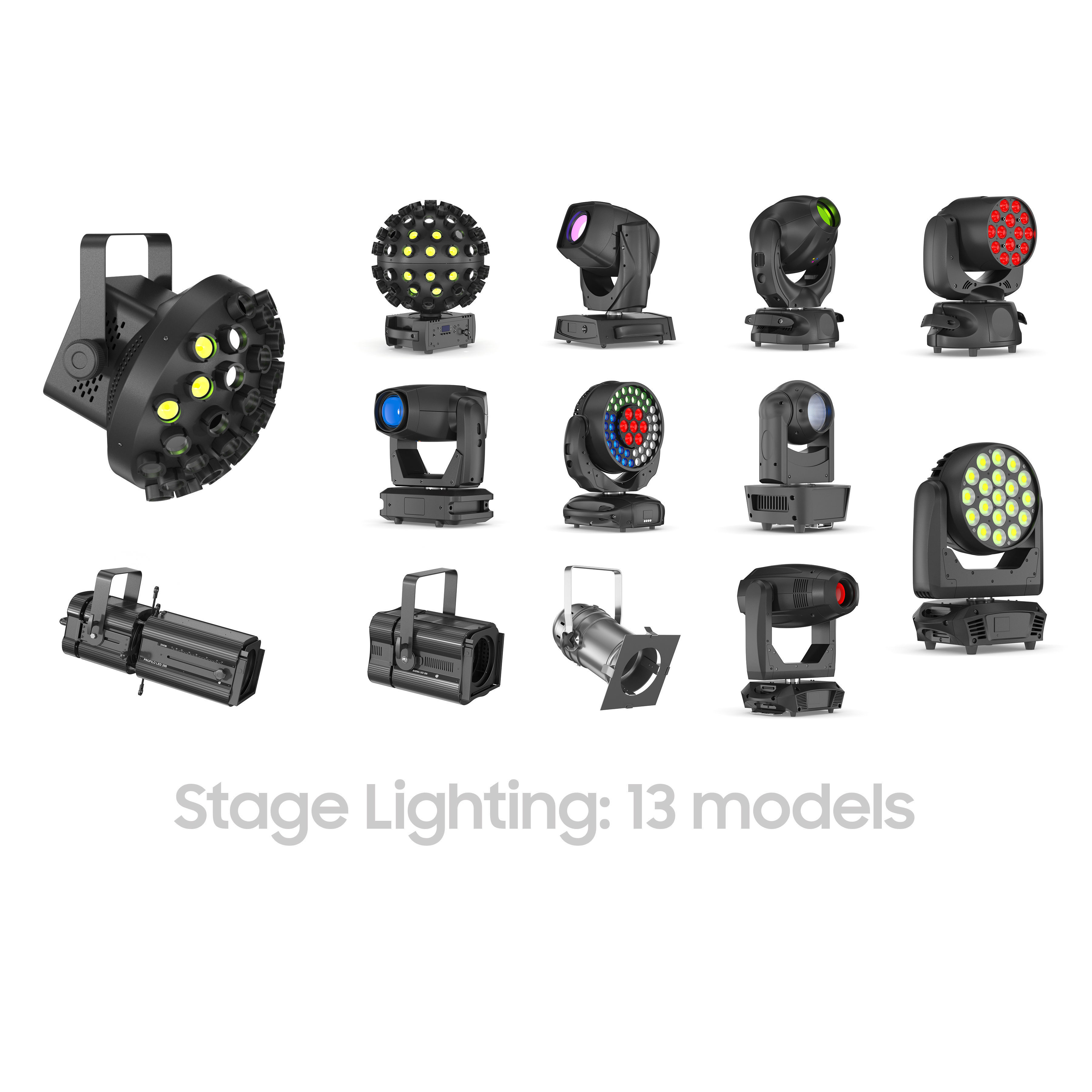 63 Studio Stage Theater Cinema Lighting Collection  3D model_2