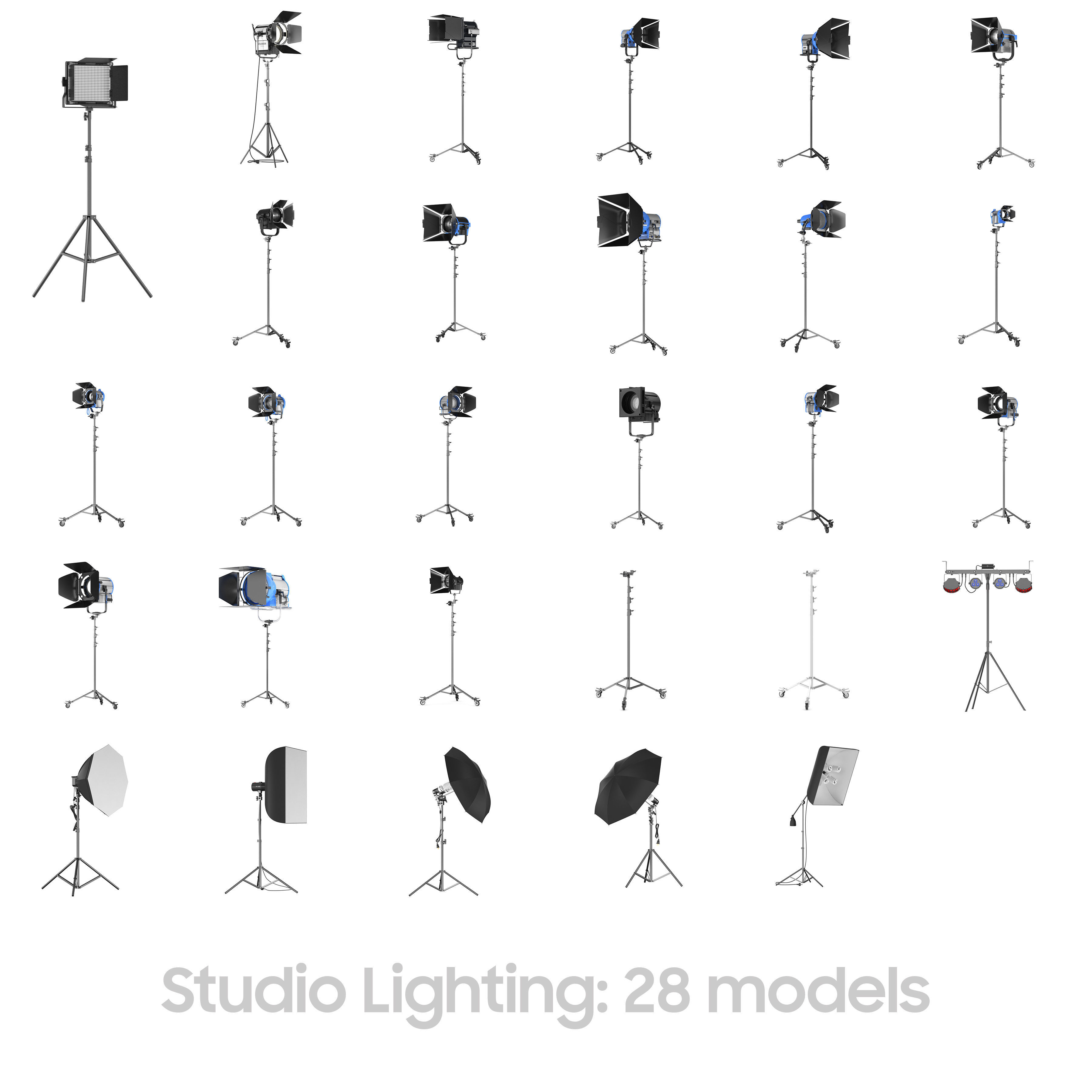 63 Studio Stage Theater Cinema Lighting Collection  3D model_1
