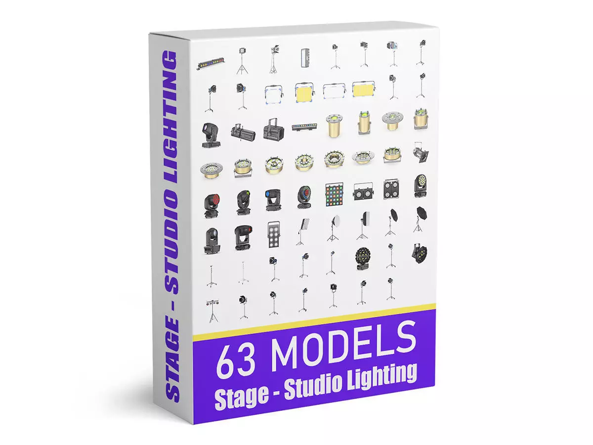 63 Studio Stage Theater Cinema Lighting Collection  3D model_0