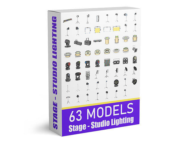 63 Studio Stage Theater Cinema Lighting Collection  3D model