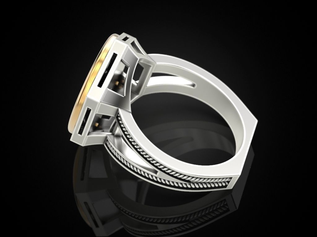 Ring turbine in nut 3D print model_6