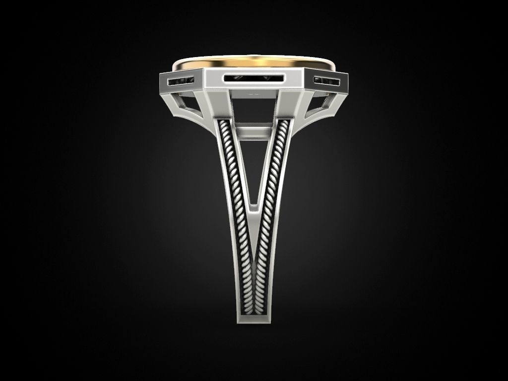 Ring turbine in nut 3D print model_8