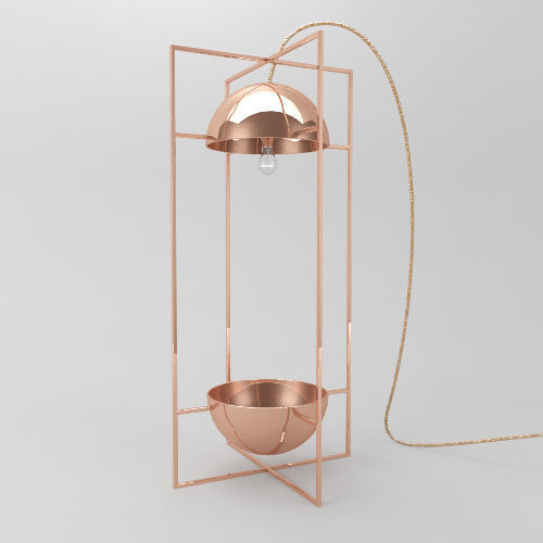 Exhibit light bowl 3D model_4