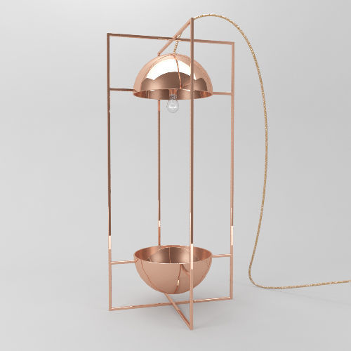 Exhibit light bowl 3D model_5