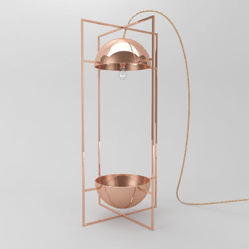 Exhibit light bowl 3D model_2