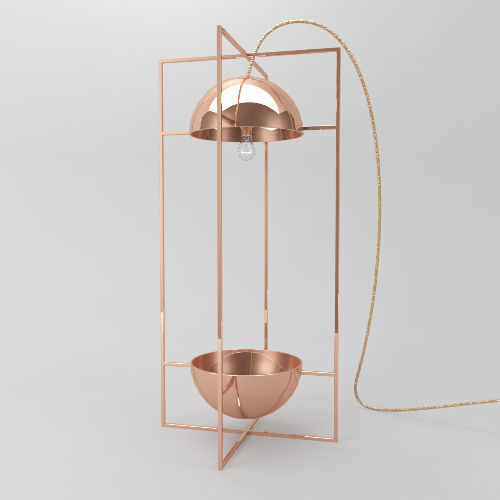 Exhibit light bowl 3D model_8