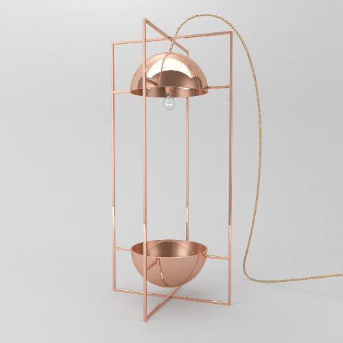 Exhibit light bowl 3D model_7