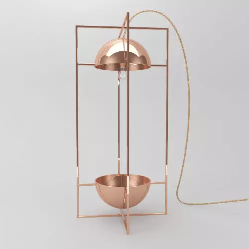 Exhibit light bowl 3D model_0