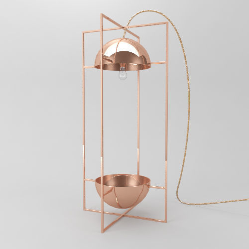 Exhibit light bowl 3D model_3