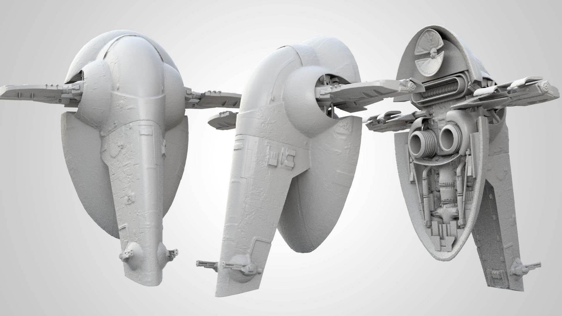 Slave One Spaceship 3D print model_1