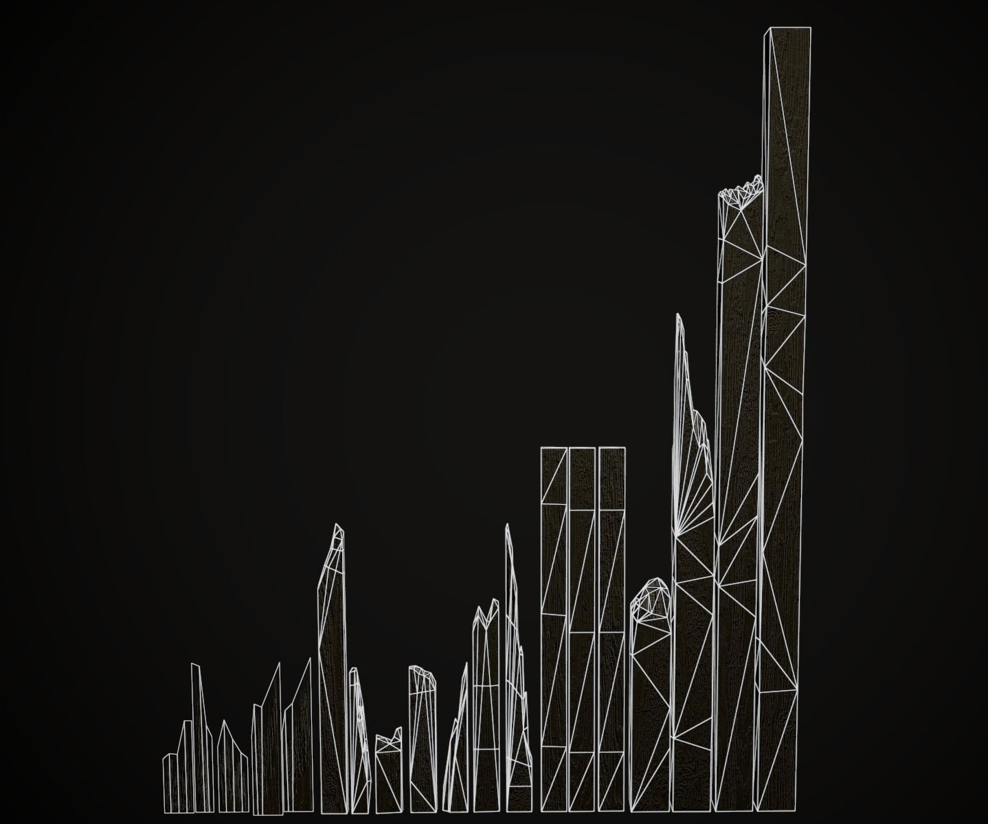Wooden Planks and Beams Gameready Lowpoly set Free low-poly 3D model_6