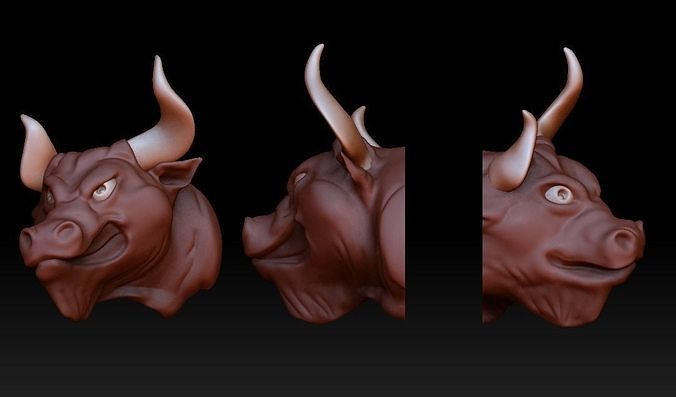 Bull head 3D print model