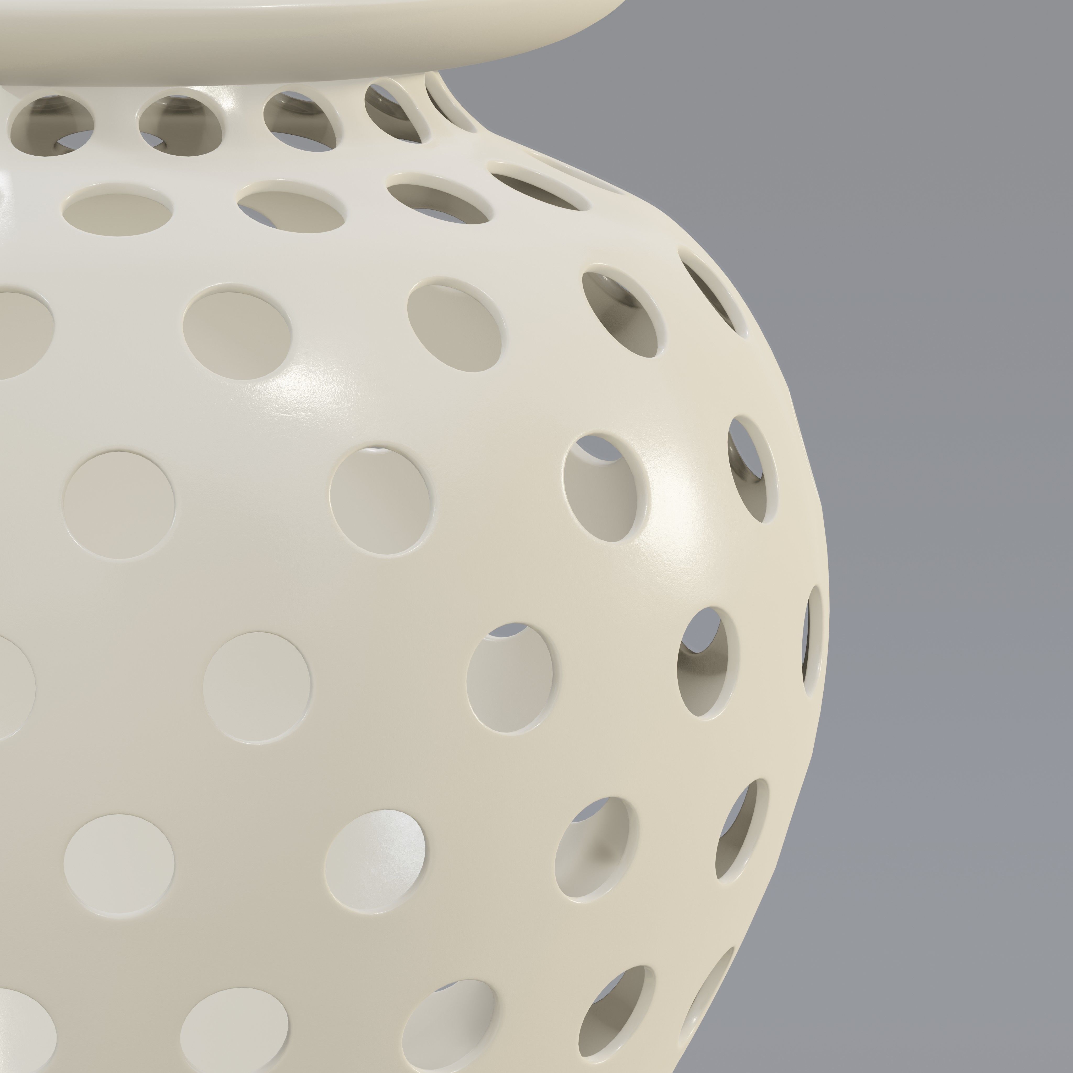 Arabic Pierced Ceramic Lantern 3D model_2