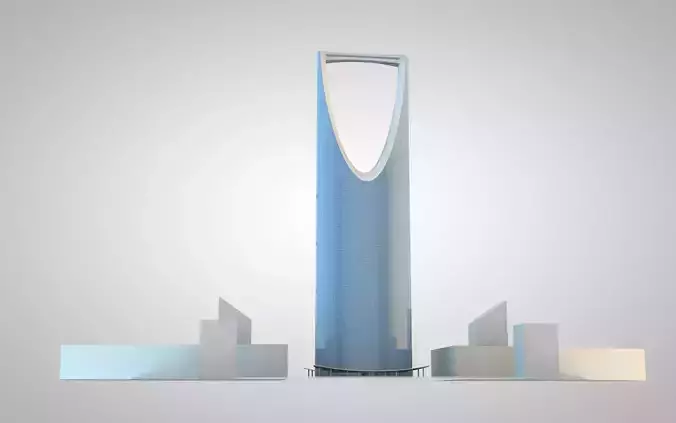Riyadh Tower four seasons Riyadh Low-poly 3D model