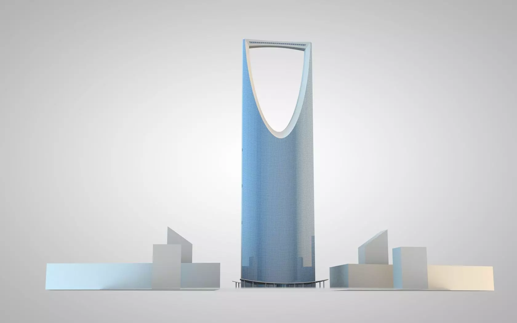 Riyadh Tower four seasons Riyadh Low-poly 3D model_0