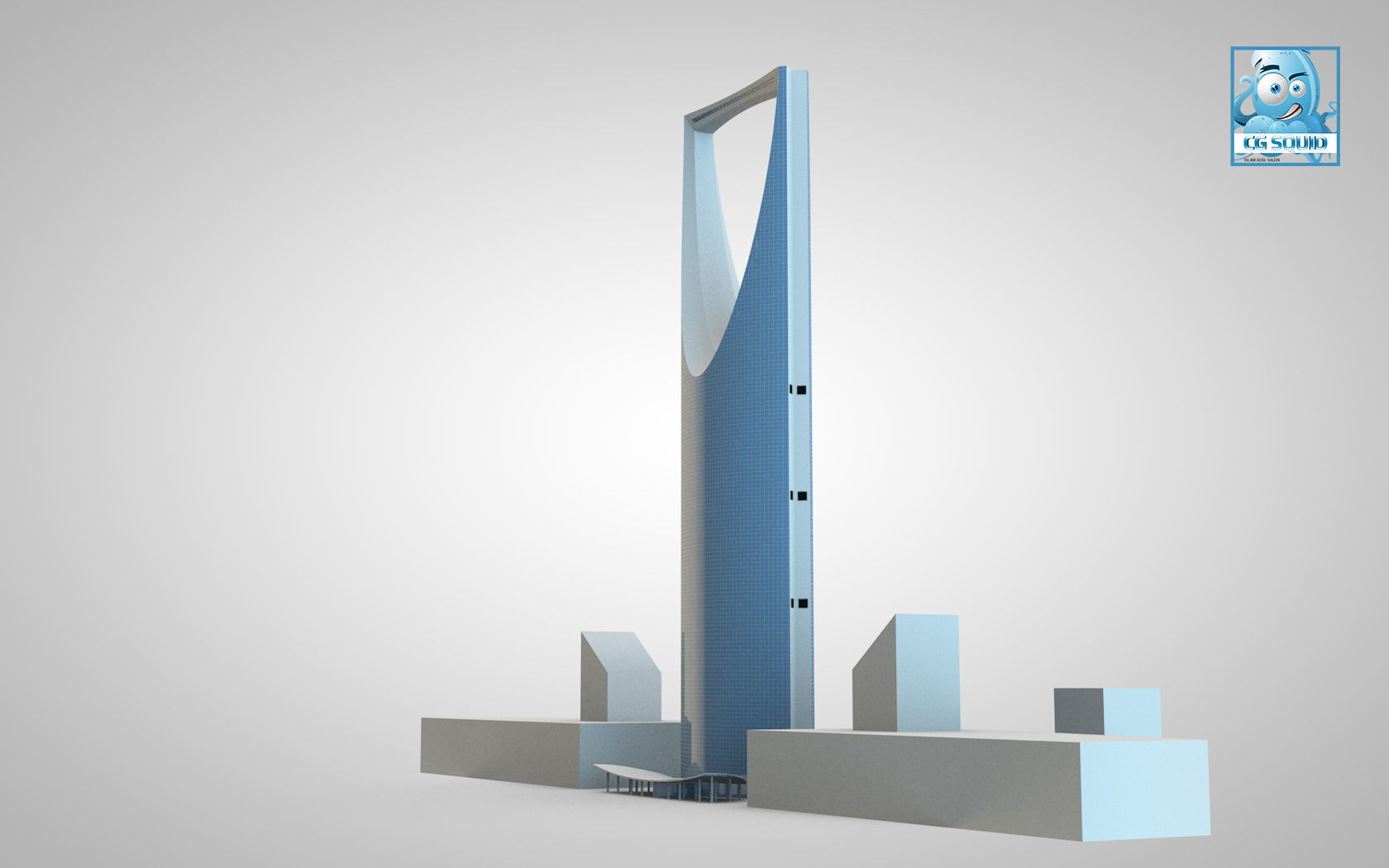 Riyadh Tower four seasons Riyadh Low-poly 3D model_1