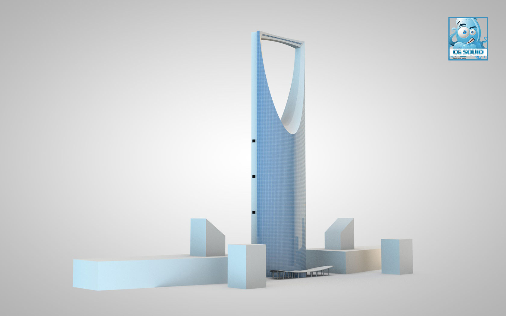 Riyadh Tower four seasons Riyadh Low-poly 3D model_9