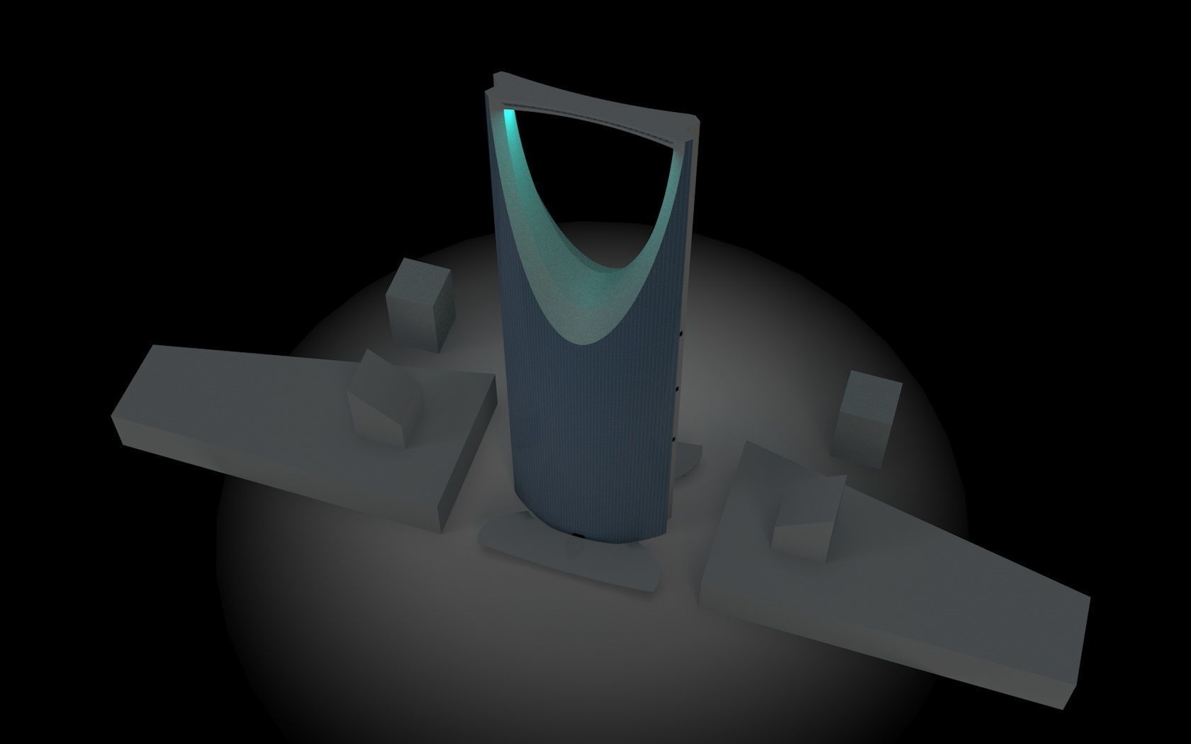 Riyadh Tower four seasons Riyadh Low-poly 3D model_10