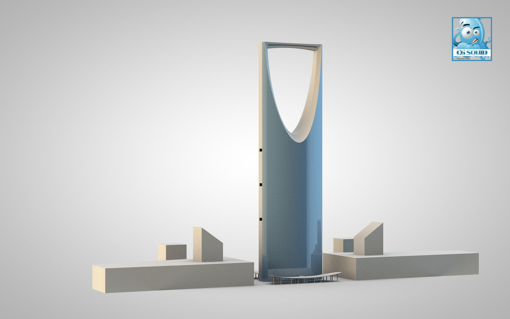 Riyadh Tower four seasons Riyadh Low-poly 3D model_5