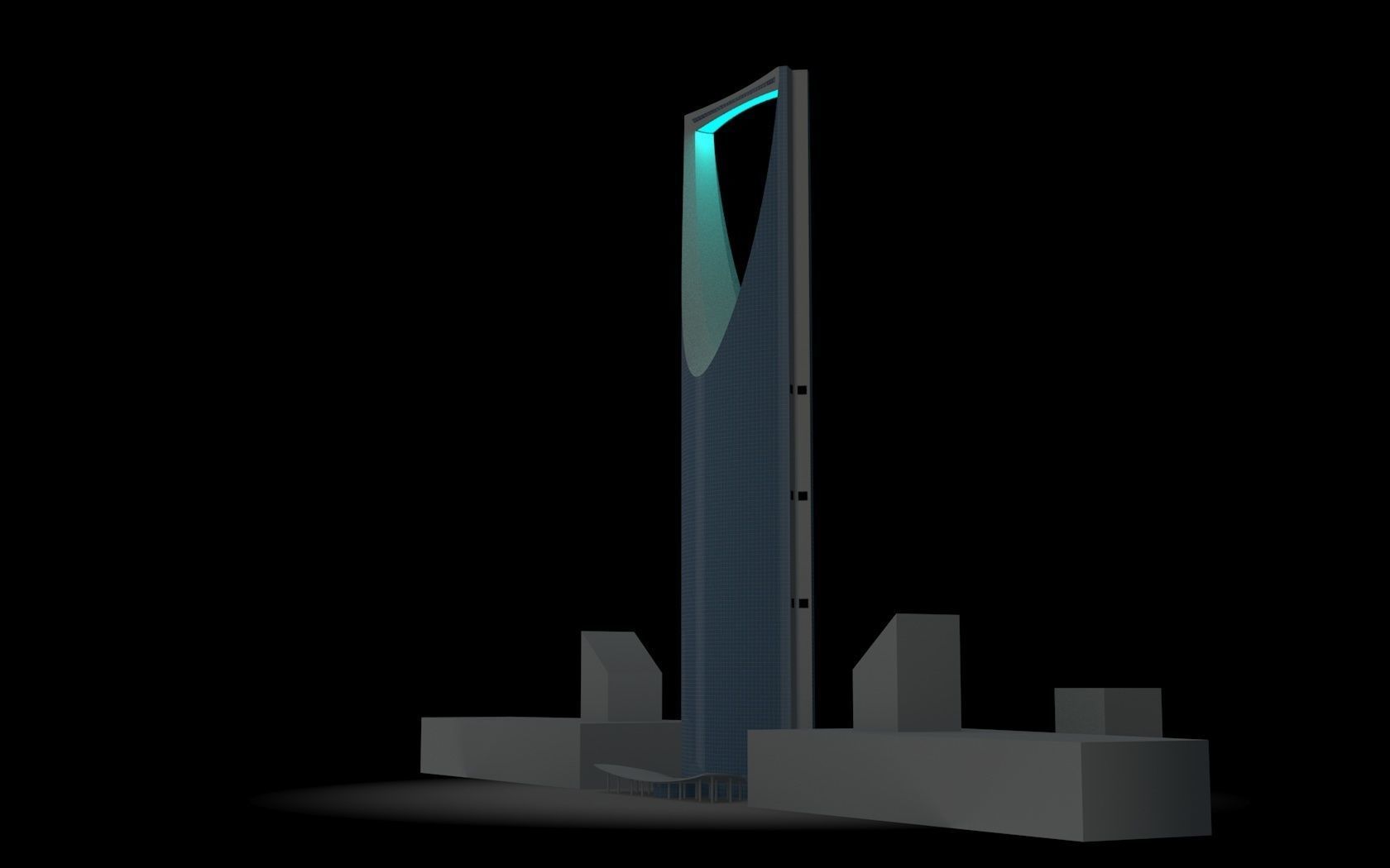 Riyadh Tower four seasons Riyadh Low-poly 3D model_12