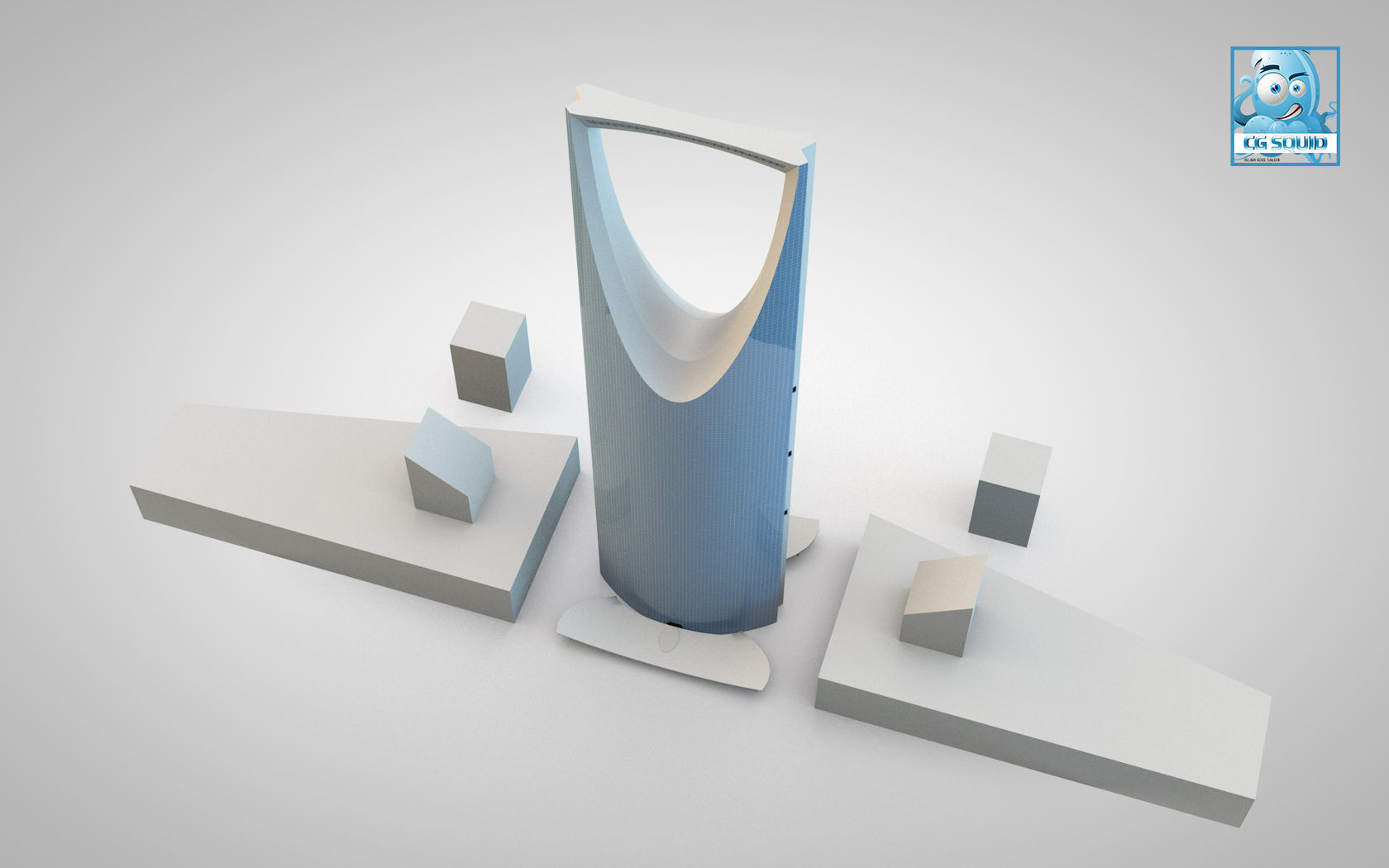 Riyadh Tower four seasons Riyadh Low-poly 3D model_3