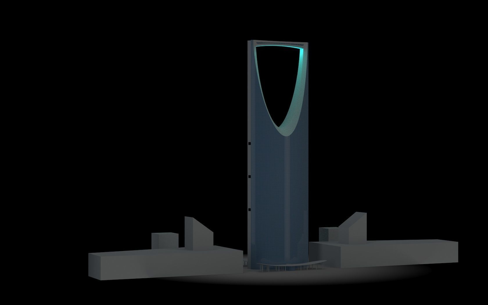 Riyadh Tower four seasons Riyadh Low-poly 3D model_8