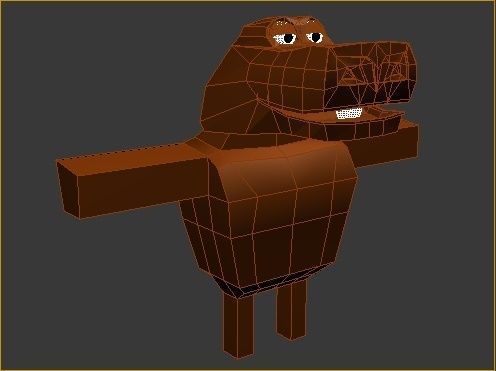 Moto Moto cartoon bear Low-poly 3D model_2