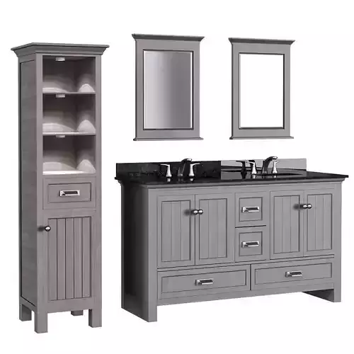 GREY SHELL WITH CABINET