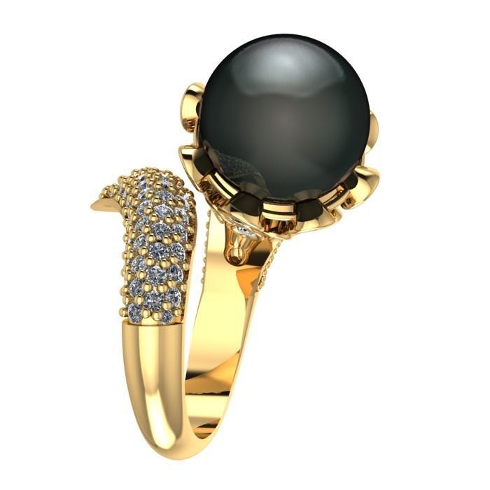 012 Gold ring  3D print model_2