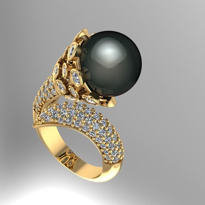 012 Gold ring  3D print model_1