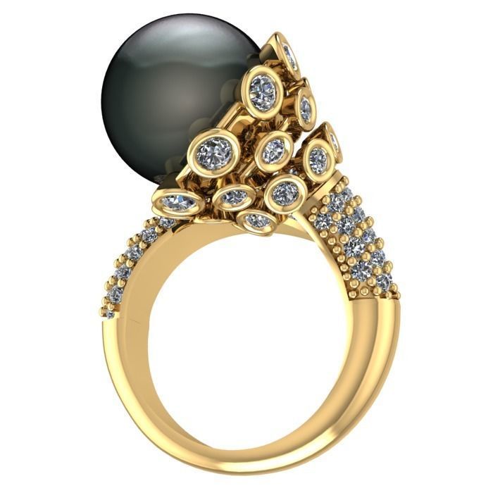 012 Gold ring  3D print model_3