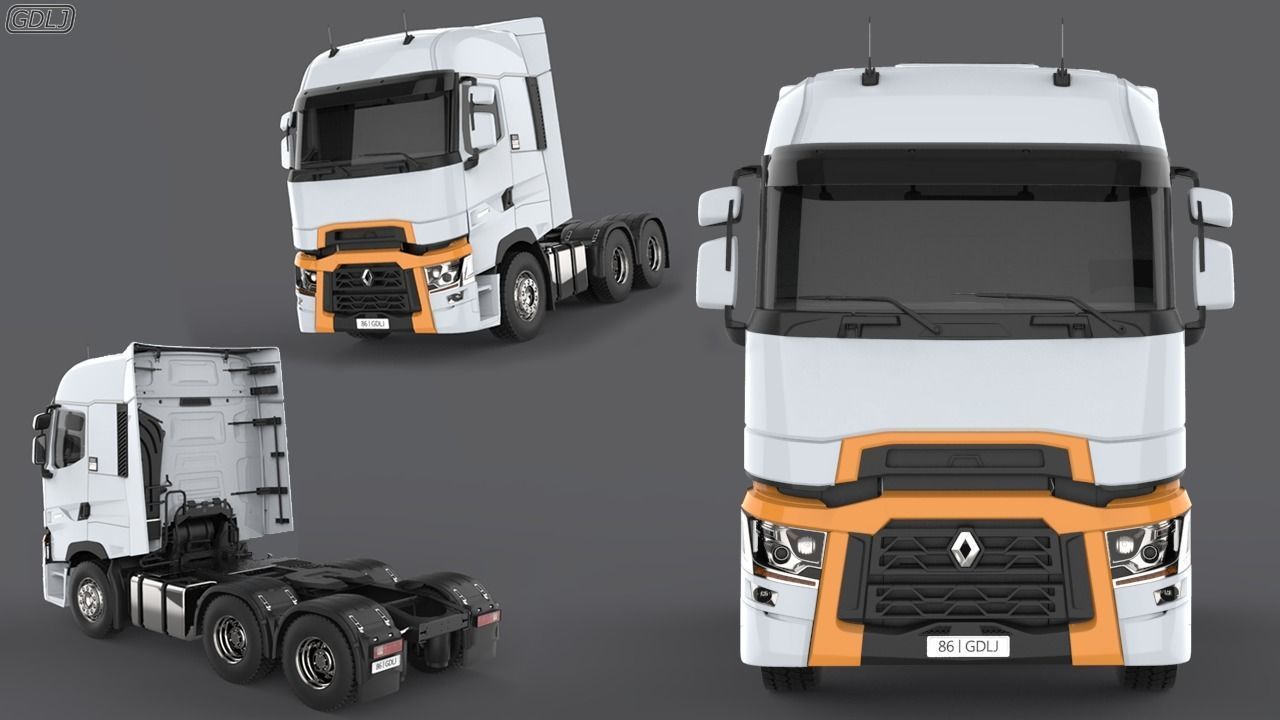 Renault T Truck 3D model CGTrader
