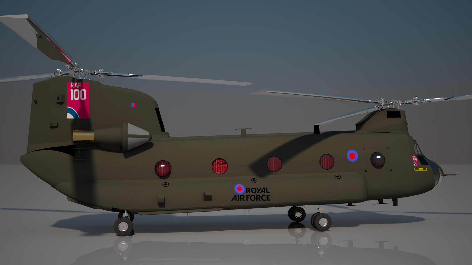 Royal Air force Chinook CH 47 3D model_11