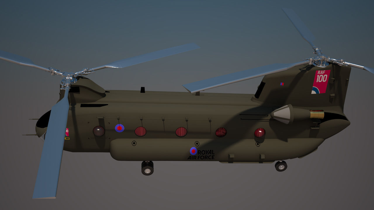 Royal Air force Chinook CH 47 3D model_23