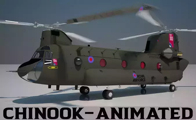 Royal Air force Chinook CH 47 3D model