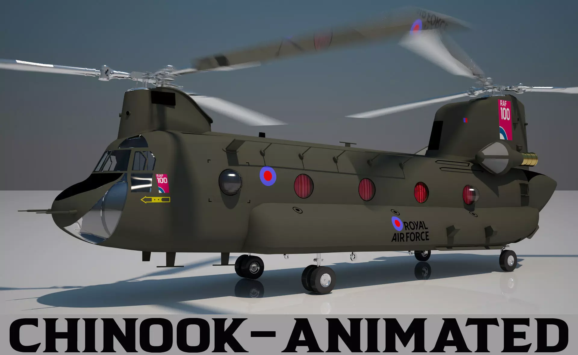 Royal Air force Chinook CH 47 3D model_0