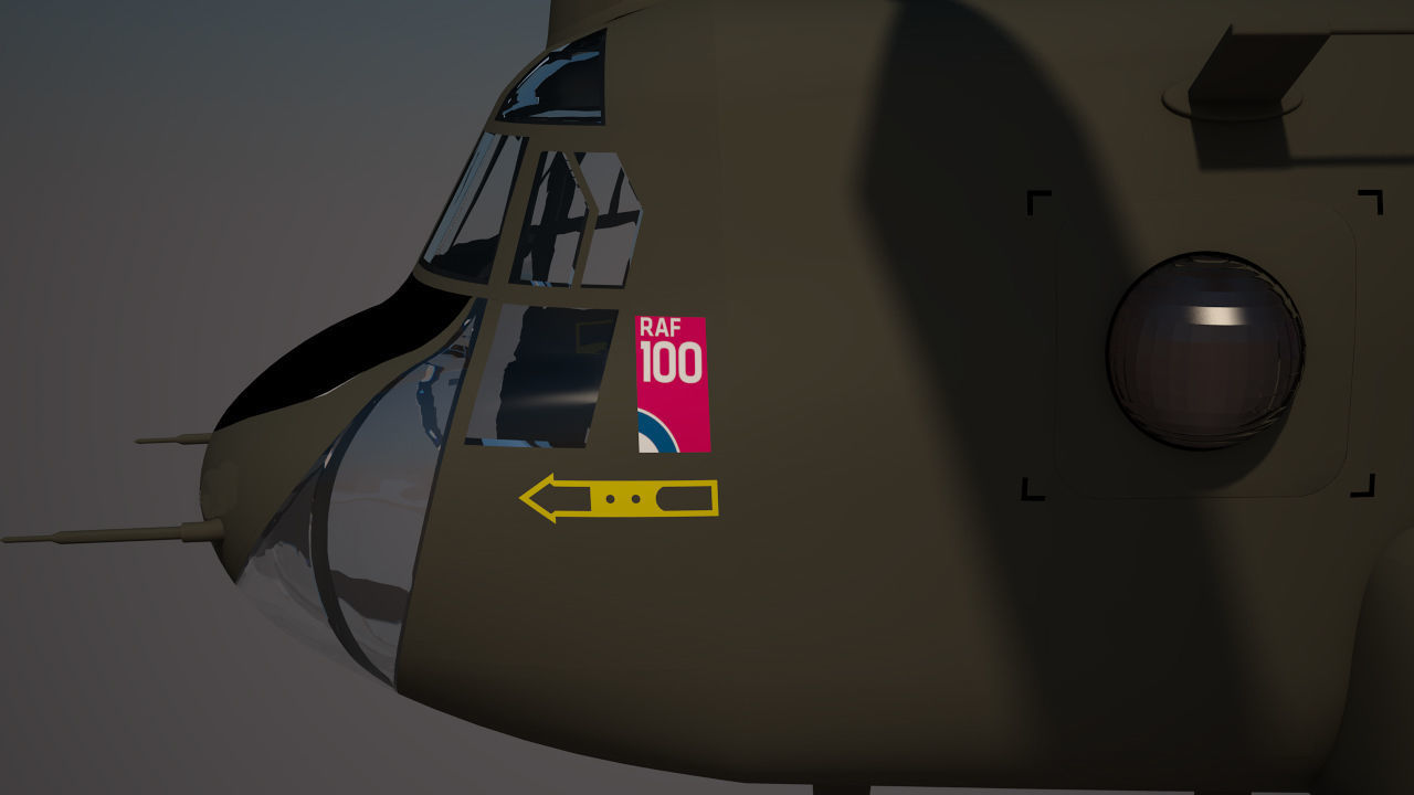 Royal Air force Chinook CH 47 3D model_2