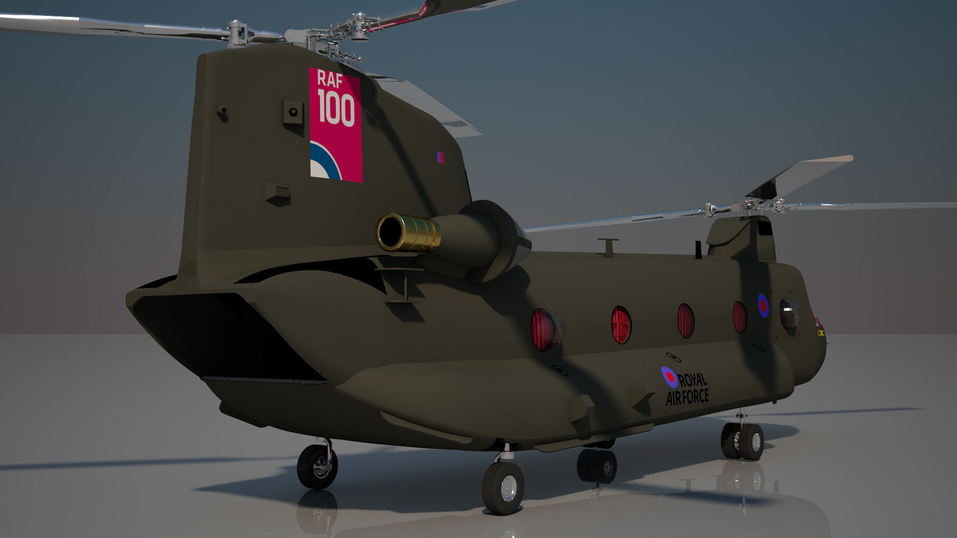 Royal Air force Chinook CH 47 3D model_20