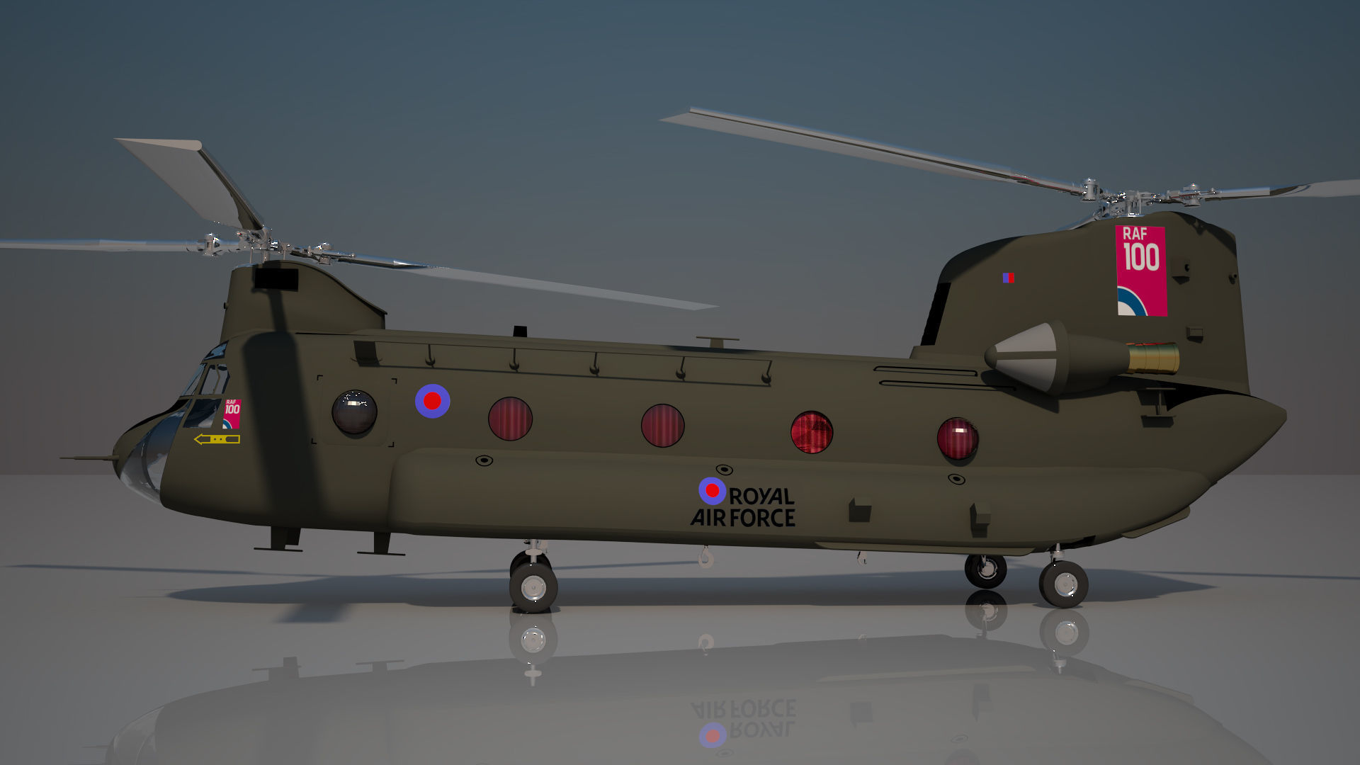 Royal Air force Chinook CH 47 3D model_22