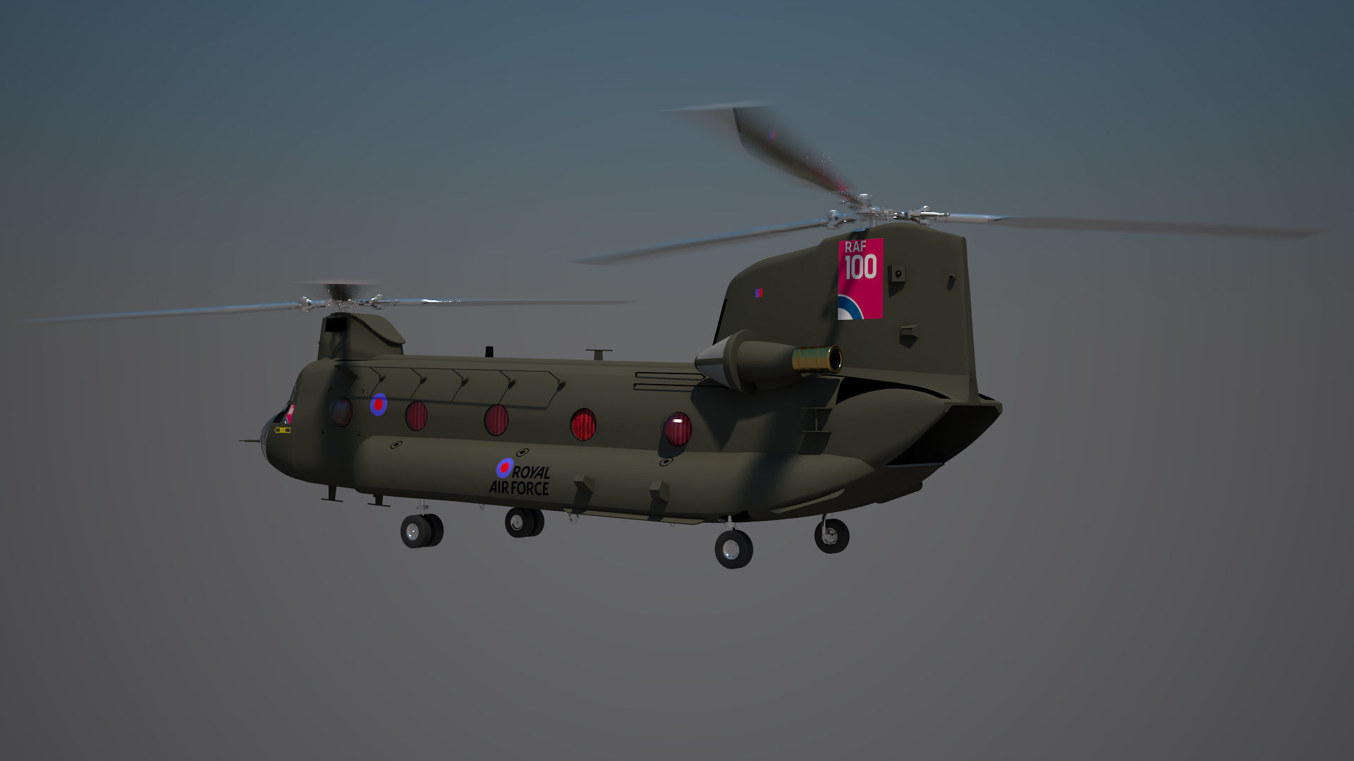 Royal Air force Chinook CH 47 3D model_13