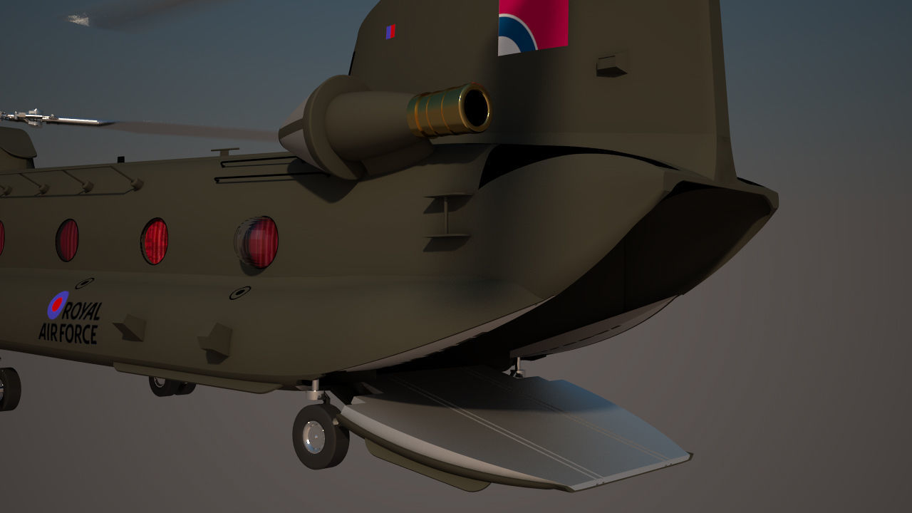 Royal Air force Chinook CH 47 3D model_12