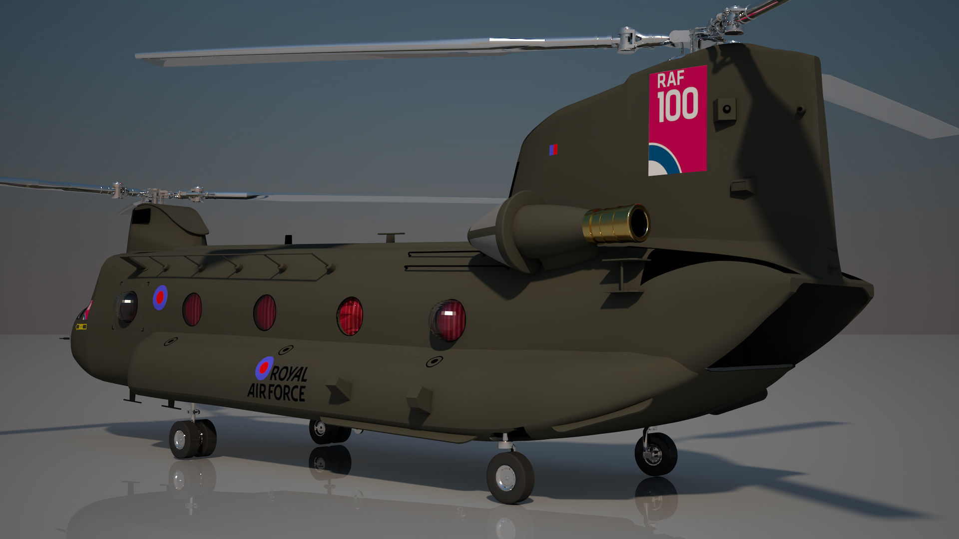 Royal Air force Chinook CH 47 3D model_21