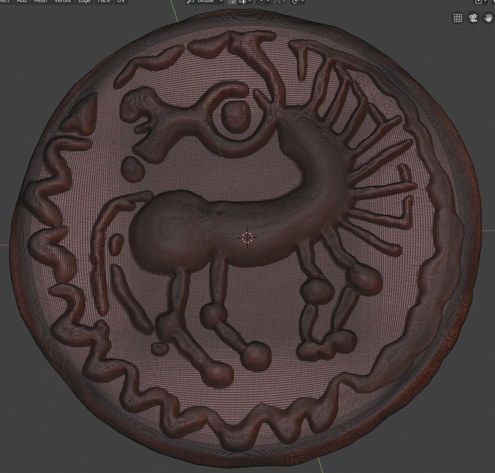 Celtic coin 1 3D print model_2