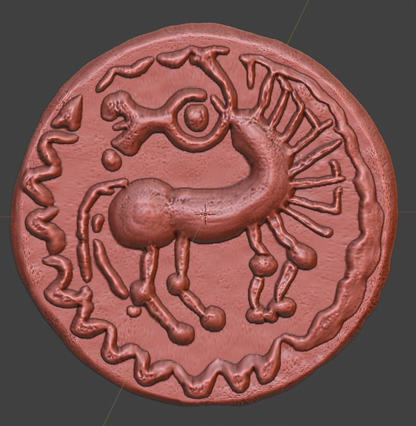 Celtic coin 1 3D print model_8