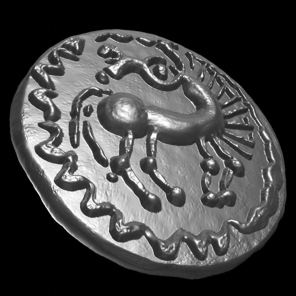 Celtic coin 1 3D print model_4