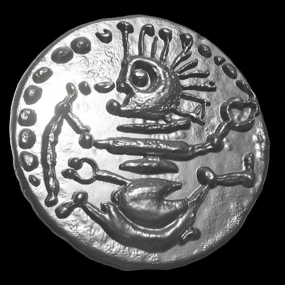Celtic coin 1 3D print model_3