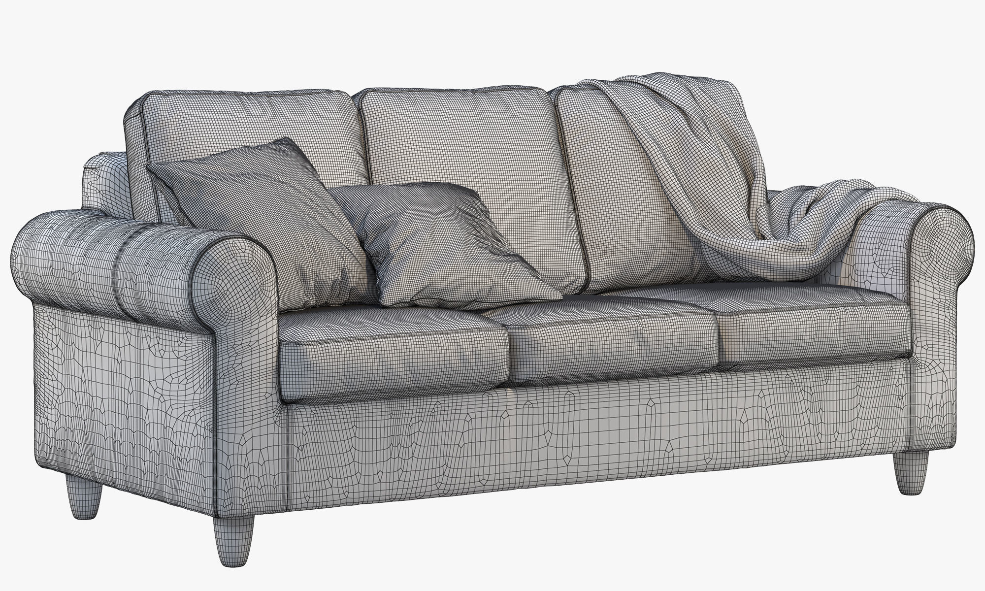 Fixhult sofa Ikea 3D model_14